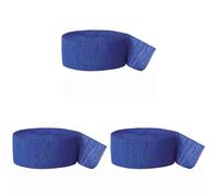Unique Party - 6345 - Serpentin en Papier Crépon - 24 m - Bleu royal (Lot de 3)