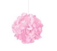 Unique Party 64210 Lot de 3 Mini houppettes décoratives jetables, Rose bébé