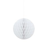 Unique Party 64257 - Boule Alvéolé en Papier de Soie Blanc (20 cm)