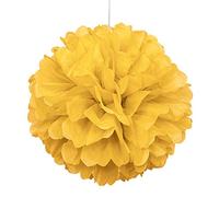 Unique Party 64271 - Pompon de Décoration en Papier de Soie Jaune (40 cm)