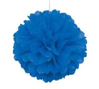 Unique Party 64273 - Pompon de Décoration en Papier de Soie Bleu Royal (40 cm)