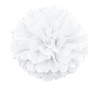 Unique Party 64277 - Pompon de Décoration en Papier de Soie Blanc (40 cm)