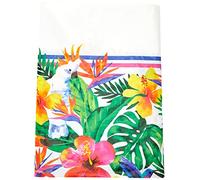 Unique Party 72673-Nappe en Plastique-2,13 m x 1,37 m-Fête à thème Luau Tropical, 1, Vert