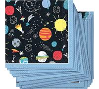 Unique Party 73262 - Serviettes en Papier - 16, 5 cm - Fête à Thème de L'espace - Paquet de 16, gris