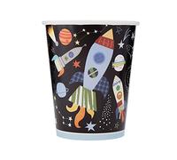 Unique Party 73266 - Gobelets en Carton - 266 Ml - Fête à Thème de L'espace - Paquet de 8