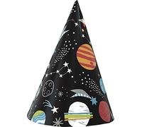 Unique Party 73271 - Chapeaux de Fête - Fête à Thème de L'espace - Paquet de 8