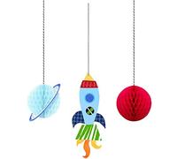 Unique Party 73274 - Décorations à Suspendre - Fête à Thème de L'espace - Ensemble de 3