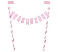 Unique Party 73370 - Décoration de Gteaux - Baby Shower À Thème Cœurs Roses