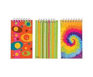 Unique Party - 74029 - Paquet de 6 Mini Bloc-Notes à Spirales pour Pochettes - Cadeau