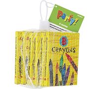 Unique Party - 74060 - Paquet de 8 Crayons de Cire pour Pochettes Pack de 6 - Cadeau