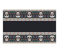 Unique Party 77063 Nappe en Plastique Motif tête de Mort Halloween 2,1 x 1,4 m