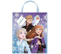 Unique Party 77323 - Grand Pochettes Cadeau en Plastique - Fête à thème Disney Frozen 2 - 33cm x 28cm