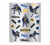 Unique Party 77529 - Jouets pour Pochette Cadeau - Feuilles d'Autocollants - Fête à thème Batman - Paquet de 4