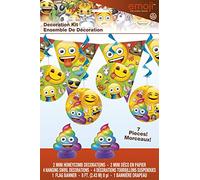 Unique Party 79438-Kit de Décorations-Fête à thème Emoji Arc-en-Ciel-Ensemble de 7, 79438, multicolore