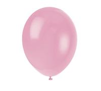 Unique Party - 80003 - Paquet de 10 de Ballons - Latex - 30 cm - Rose Poudré