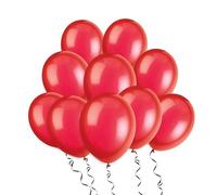 Unique Party - 80012 - Paquet de 10 Ballons - Latex - 30 cm - Rouge Écarlate
