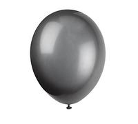 Unique Party - 80014 - Paquet de 10 Ballons - Noir - 30 cm - Latex
