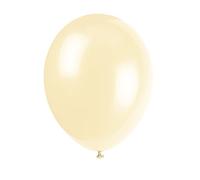 Unique Party - 80021 - Paquet de 10 ballons - Latex - 30 cm - Ivoire