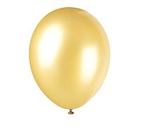 Unique Party - 80082 - Paquet de 8 Ballons Nacrés en Latex - 30 cm - Or, Champagne Doré