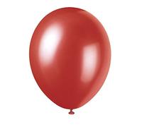 Unique Party - 80083 - Paquet de 8 Ballons Nacrés en Latex - 30 cm - Rouge Flamme
