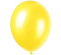 Unique Party - 80085 - Paquet de 8 Ballons Nacrés en Latex - 30 cm - Jaune Soleil