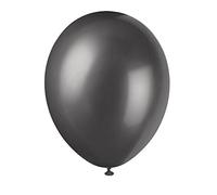 Unique Party - 80090 - Paquet de 8 Ballons Nacrés en Latex - 30 cm - Noir
