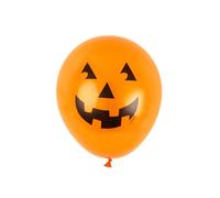 Unique Party 80399 Lot de 10 Ballons d'halloween en Latex Motif Citrouille 22,9 cm