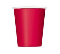 Unique Party 82164 - Gobelets en Carton Rouge - Paquet de 14