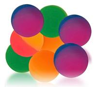 Unique Party 84710 - Jouets pour Pochette Cadeau - Balles Rebondissantes Bicolores - Paquet de 8