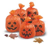 Unique Party 88046 Lot de 20 sacs à suspendre Motif feuilles de citrouille d'Halloween