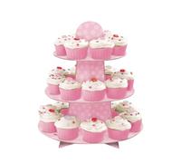 Unique Présentoir à cupcakes 90307 – Baby shower, pois roses