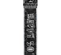 Unique Party - 90785 - Banderole de 50e Anniversaire - 2,7 m - Noir Glitz