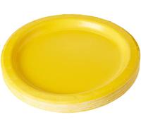 Unique Party 99154 - Assiettes en Carton - 18 cm - Couleur Jaune Néon - Paquet de 20