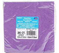 Unique Party 99212 Serviettes Repas en Papier Solide, Violet Fluo