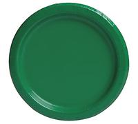 Unique Party- Assiettes en Carton Écologiques-18 cm-Couleur Vert Émeraude-Paquet de 8, 31854EU, Emerald Green