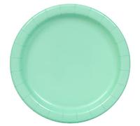 Unique Party- Assiettes en Carton Écologiques-18 cm-Couleur Vert Menthe-Paquet de 20, 99224EU, Mint Green