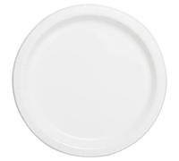 Unique Party- Assiettes en Carton Écologiques-23 cm-Couleur Blanche-Paquet de 16, 31056EU, White
