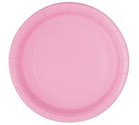 Unique Party- Assiettes en Carton Écologiques-23 cm-Couleur Rose Pastel-Paquet de 8, 30877EU, Light Pink