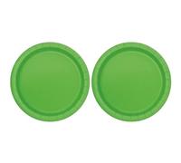 Unique Party- Assiettes en Carton Écologiques-23 cm-Couleur Vert Citron-Paquet de 16, 31433EU, Lime Green (Lot de 2)