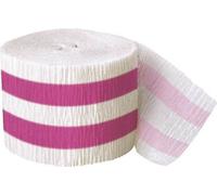 Unique Party - Avec bandes - Banderoles, papier crépon SG29896 (taille unique) (Rose vif/blanc)