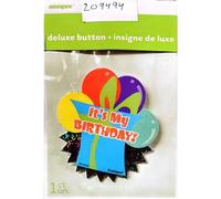 Unique Party - Badge de fête "Its My Birthday !" - Plastique SG34651 (taille unique) (Coloré)
