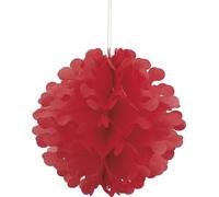 Unique Party - Ball - Décoration suspendue, papier de soie SG31582 (taille unique) (Rouge)