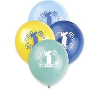Unique Party - Ballons, latex, 1er anniversaire pack de 8 SG23624 (taille unique) (bleu/jaune)