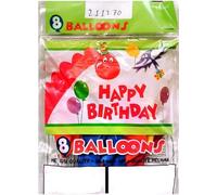 Unique Party - Ballons, latex, Happy Birthday 8er-Pack SG34520 (taille unique) (Coloré)