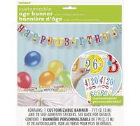 Unique Party - Bannière assemblée "Personalized", Happy Birthday SG38517 (taille unique) (Coloré)