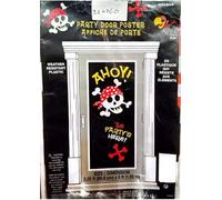Unique Party - Bannière de porte "Ahoy !" - Plastique SG34179 (taille unique) (Noir/Multicolore)