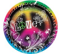 Unique Party - Batik - Pack de 8 assiettes jetables - Papier SG23340 (taille unique) (Coloré)
