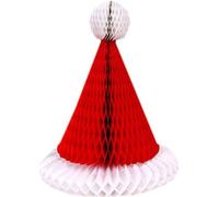 Unique Party - Bonnet de Noël - Décoration de table, design de Noël - Papier SG25613 (Taille unique) (Rouge/Blanc)
