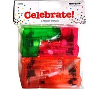 Unique Party - Cadeaux de fête "Celebrate !", Pistolet à eau pack de 4 SG33689 (taille unique) (Coloré)