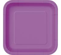 Unique Party - Carré - Pack de 16 assiettes à dessert - Papier SG23393 (taille unique) (joli violet)